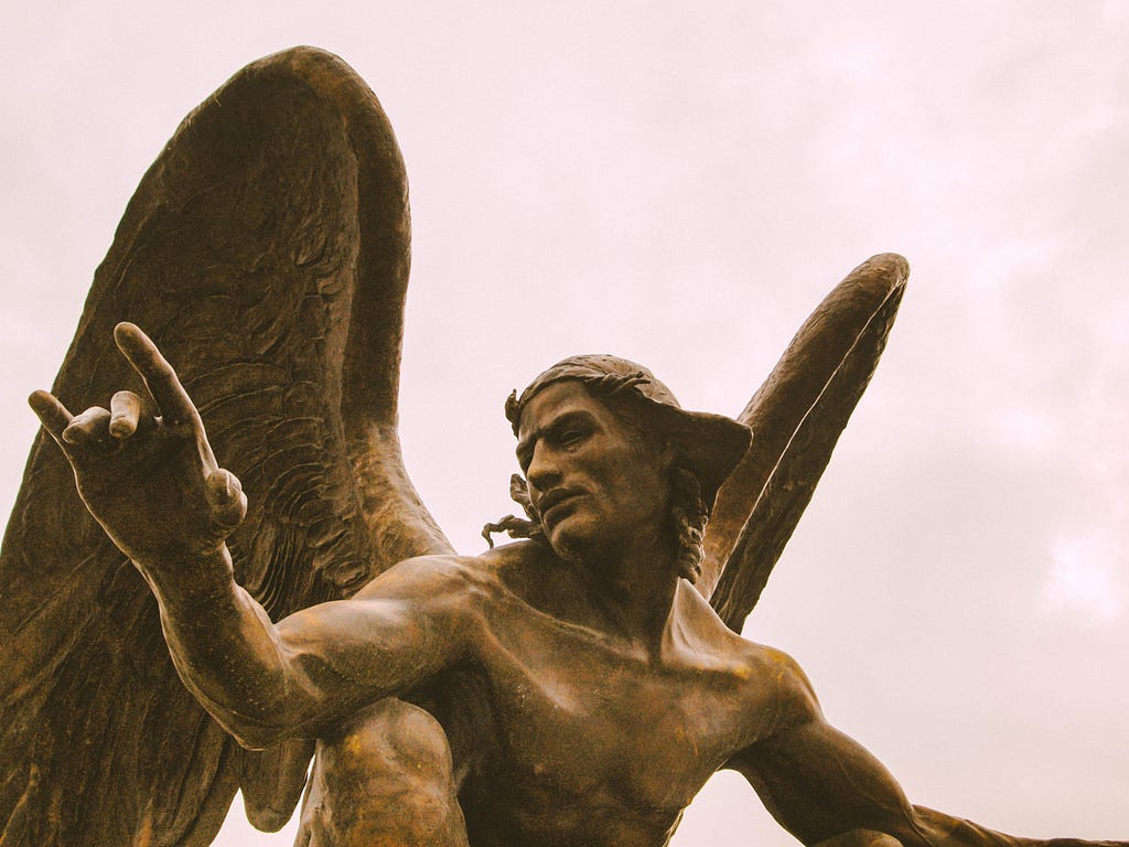 Statute of an angel