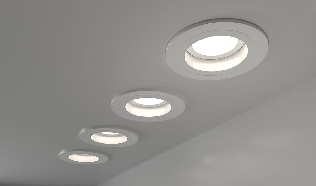 spot lights in ceiling.