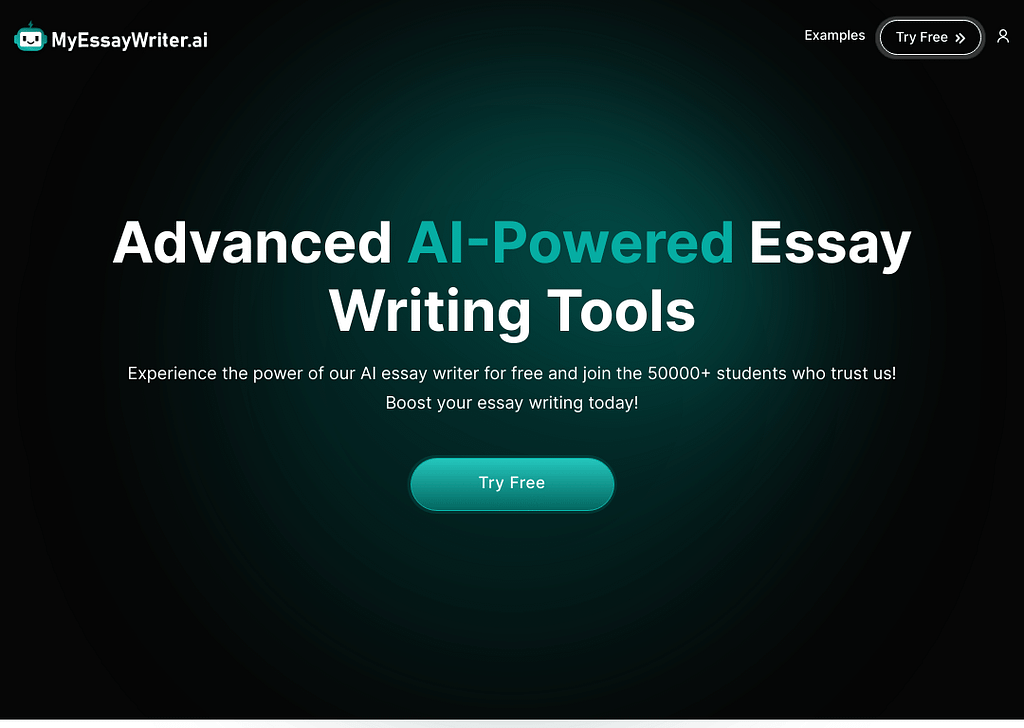 MyEssayWriter.ai homepage image