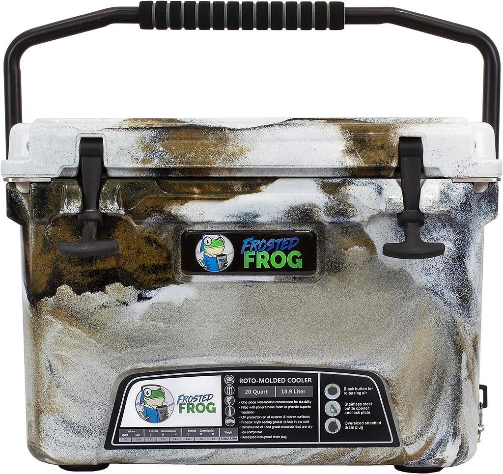 Best 20 quart cooler Frosted Frog Camo 20 Quart Ice Chest