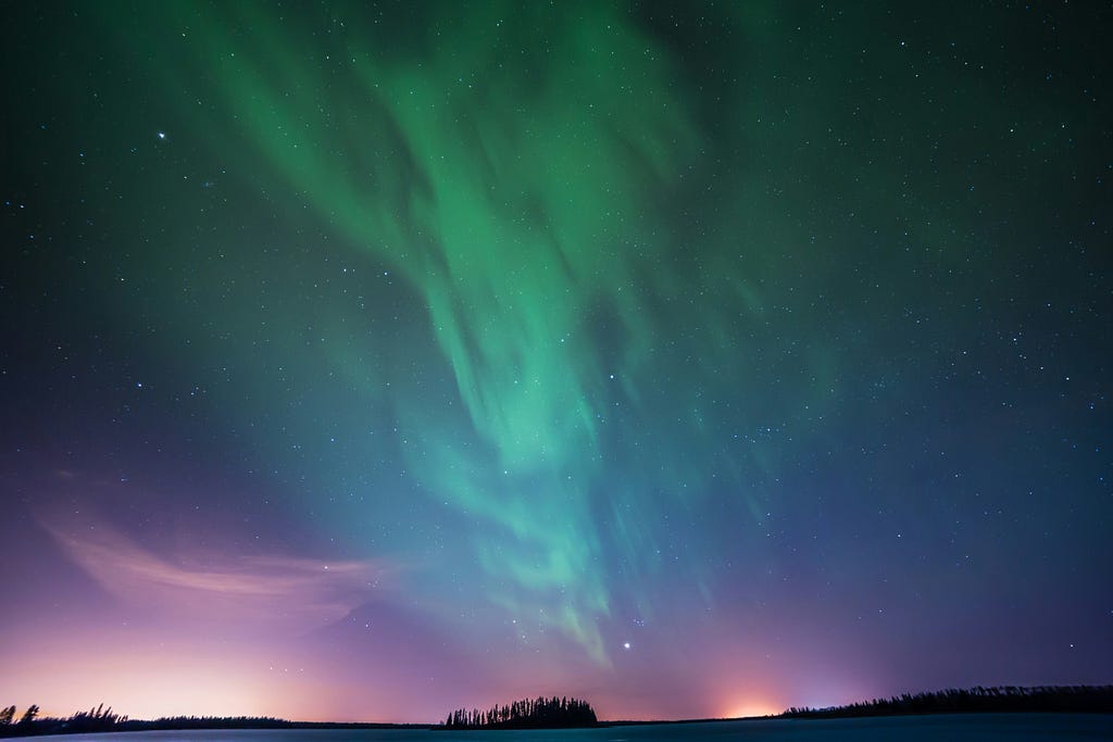 An image of an aurora