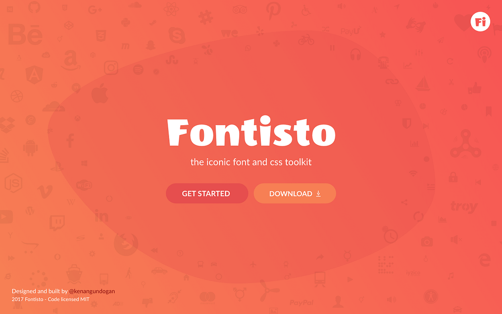 A screenshot from Fontisto’s website