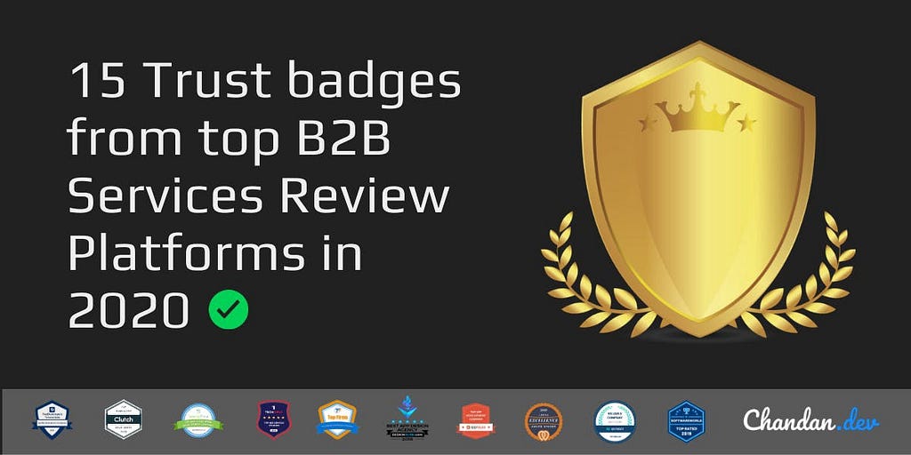 Cover image for trust badges by B2b service review platforms