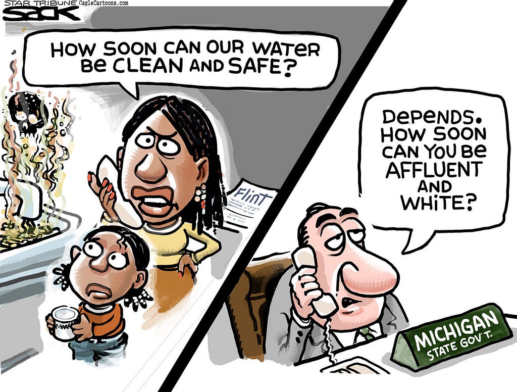 Flint Environmental Injustice in Black and White