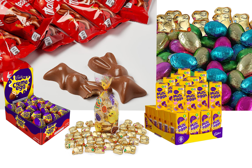 Easter Eggs 2023 for the Easter Egg Hunt — image shows 5 options that you can buy this Easter