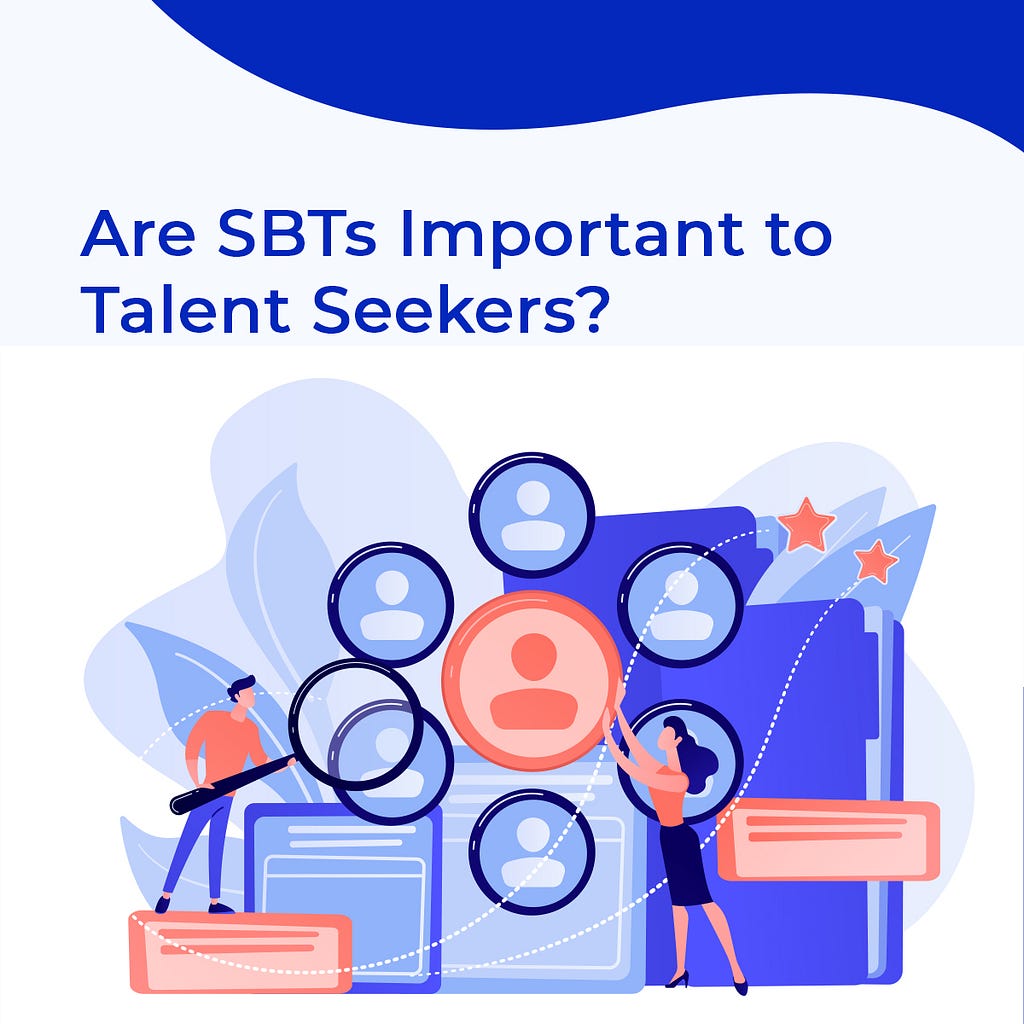 A visual with the word; Are SBTs important to talent seekers