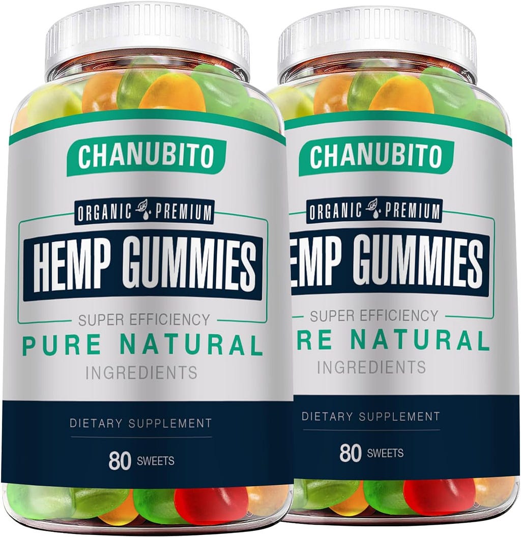 2 Pack Hemp Gummies 100% Natural Organic Hemp Supplement for Adults - High Potency Pure Hemp Oil Extract Edibles Gummy - Vegan, Non-GMO