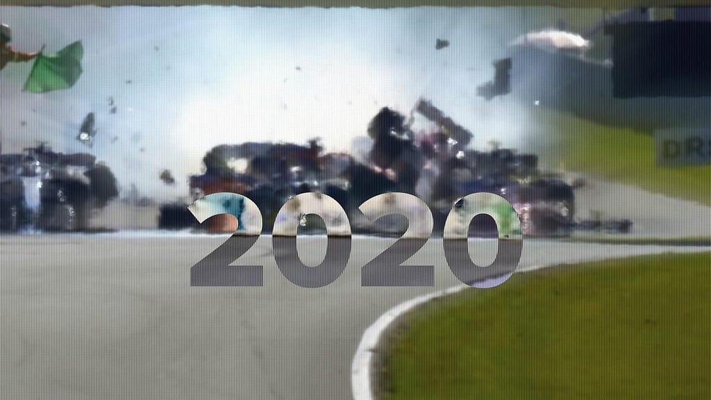 Still of F1 Tuscan Grand Prix crash 2020