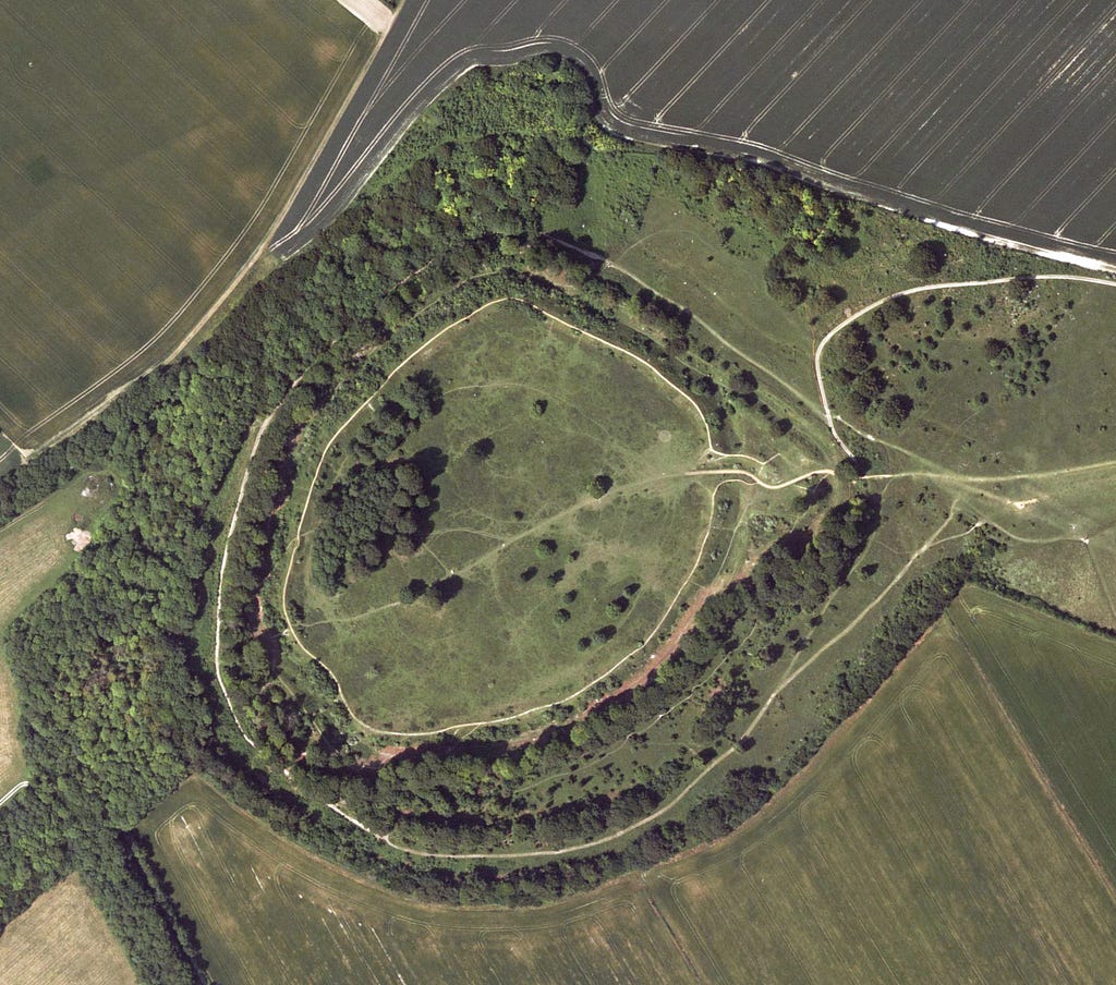 Danebury Fort - aerial image, Hampshire Data Portal.jpg