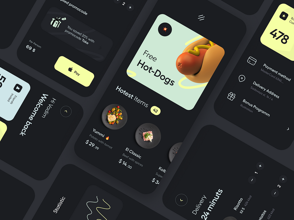 Food delivery mobile application by Vadim Marchenko