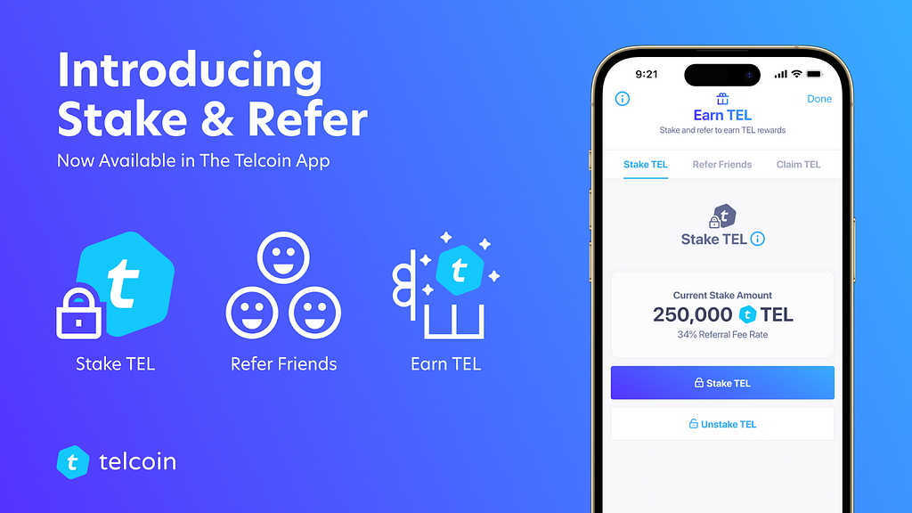 TEL Staking is now live in the Telcoin App