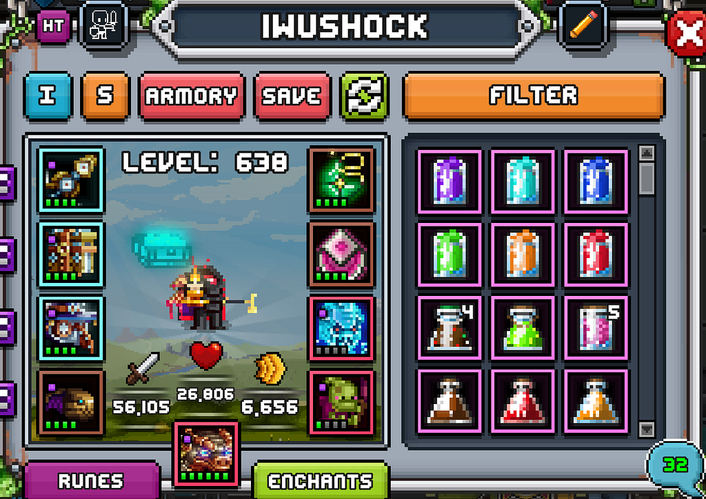 iWushock is a devoted Bit Heroes Quest player