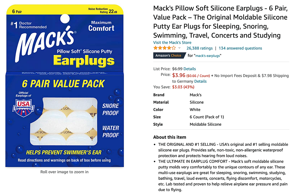 Mack’s Earplugs