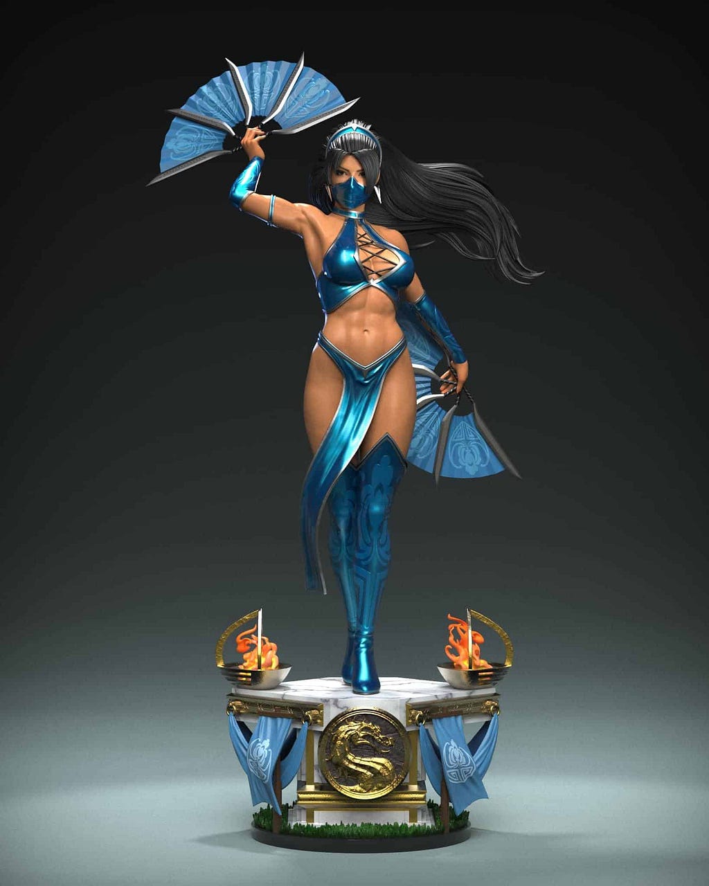 Mortal Kombat - Kitana | 1:4 Resin Statue | von Outworld Creations