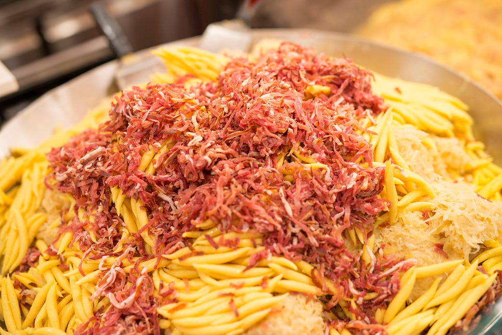 Spaetzle at Christmas Markets