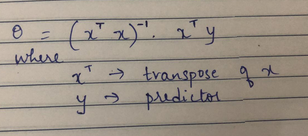 Normal Equation in Linear Regression