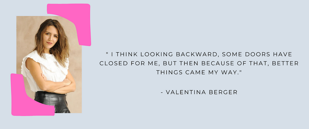 industry veteran Valentina Berger quote