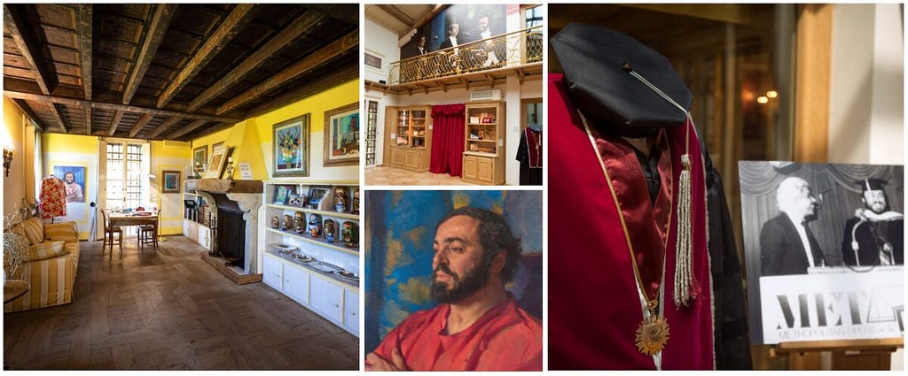 Images from Pavarotti's house museum in Modena Italy