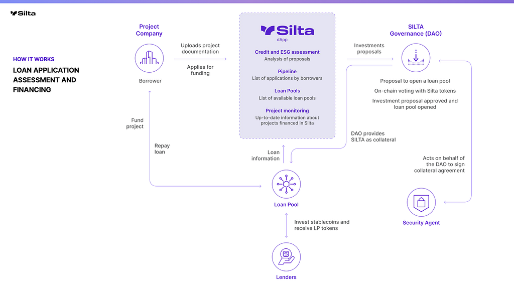 Illustrative graph of the Silta token model