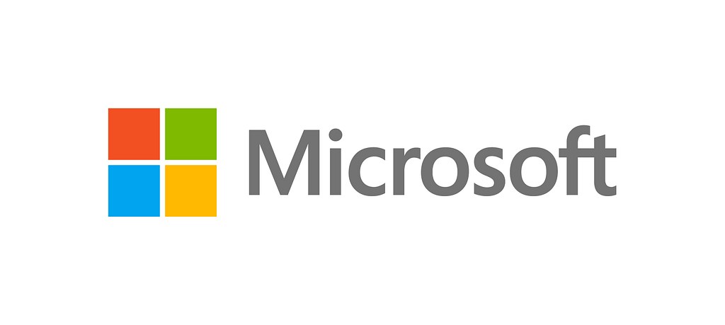 Microsoft logo with red, Blue Green and Yellow squares