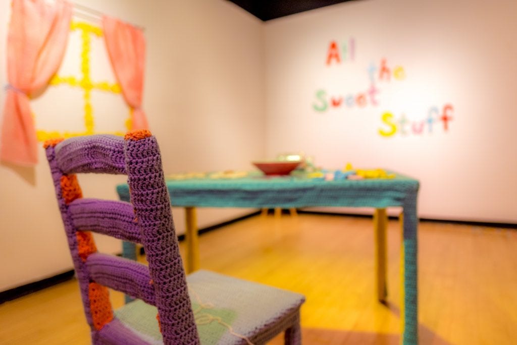 <i>All the Sweet Stuff,</em> Claudia V. Solorzano. Long Beach State University, School of Art, Merlino Gallery, December 2017. Installation view.