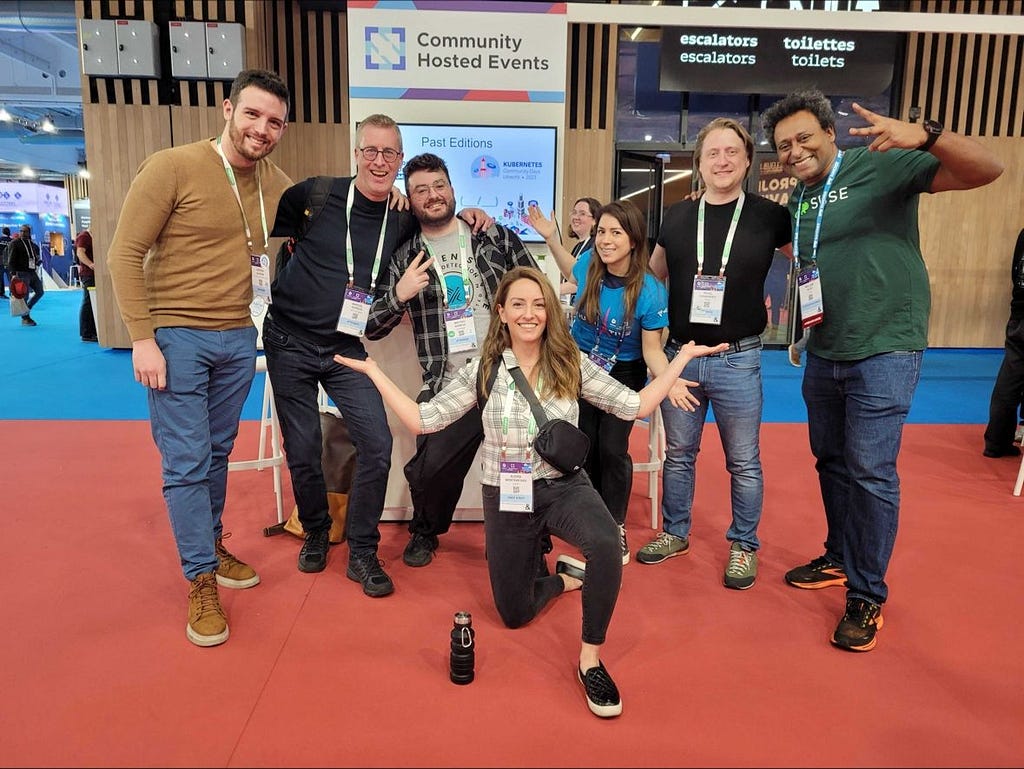 From left to right — Andrea (CNCF Ambassador), Marcel (HCS Company), me, Audra (CNCF), Karla (Isovalent), Pavel (2solar), William (SUSE, CNCF Ambassador)