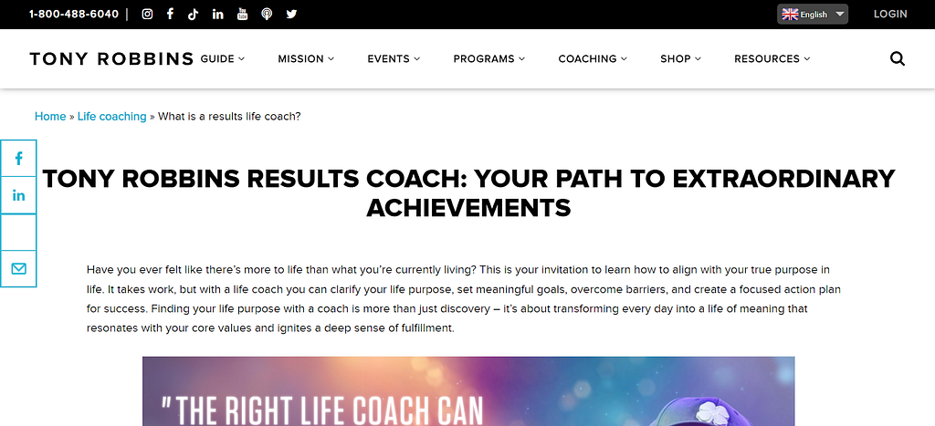 Tony Robbins Business Coaching