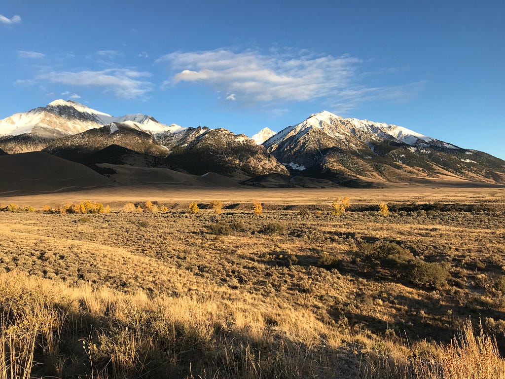 Evening sunset on the Salmon-Challis National Forest