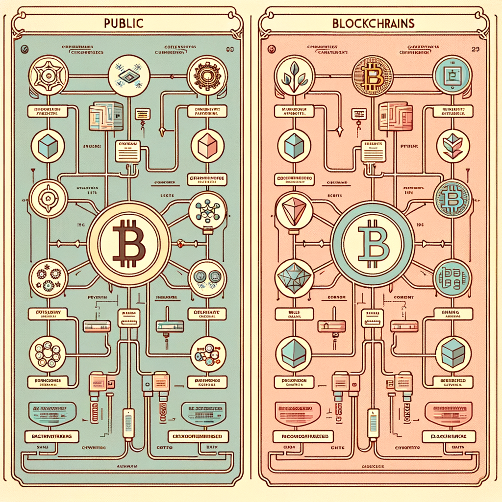 Differences between public and private cryptocurrencies and blockchains