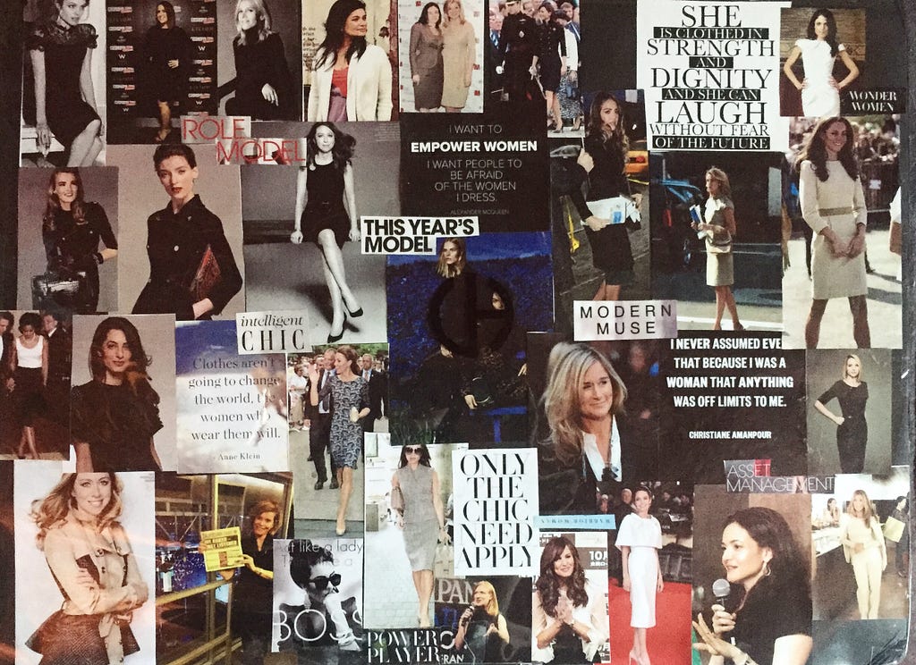 Snapshot of Carrie's inspiration board