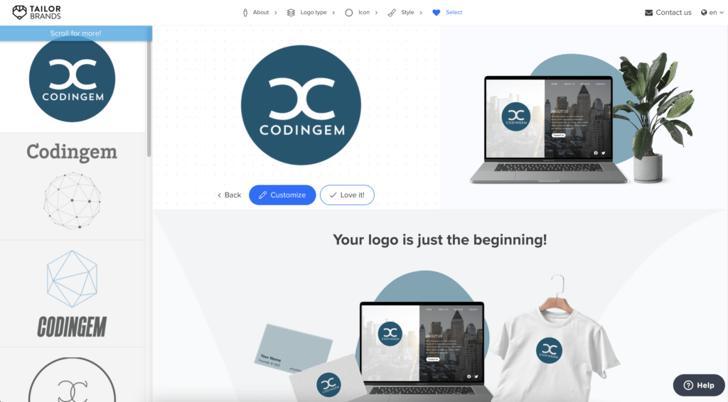 Example logo for my coding website
