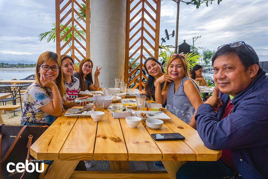 Cebuanos eating at a restaurant