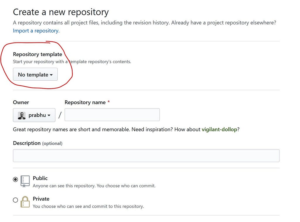 GitHub repository template