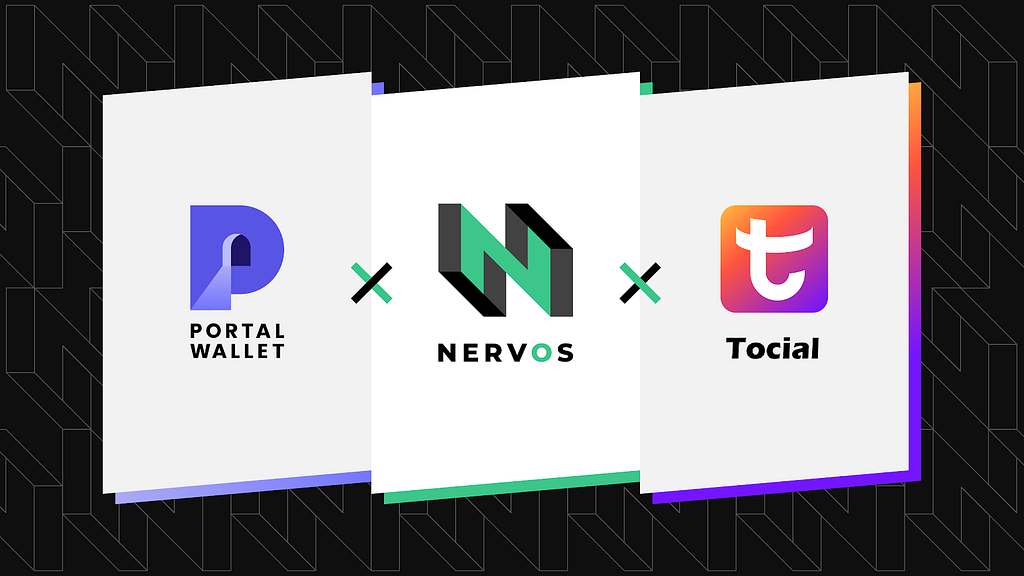 Portal Wallet, Tocial, and Nervos logos