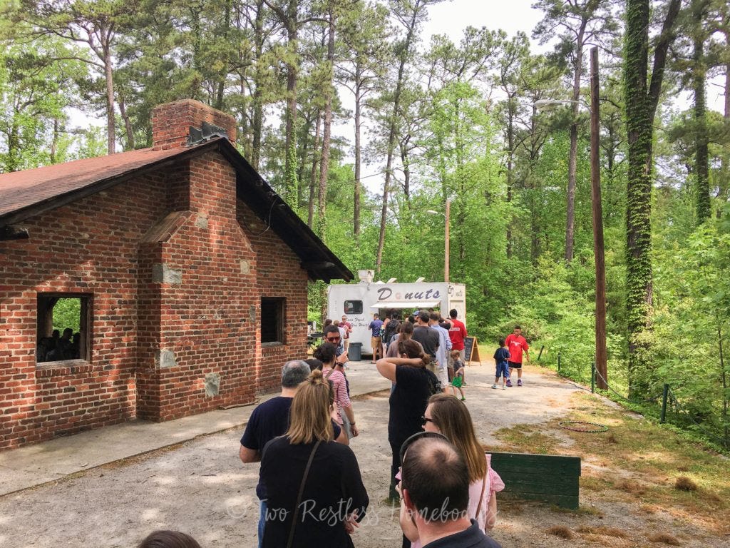 Mrs Yoders donuts line at South of the James farmers market