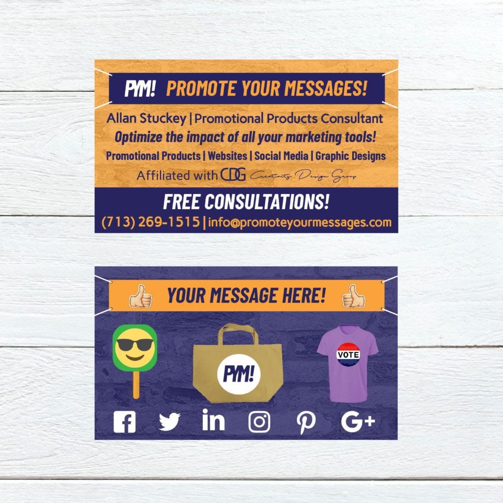 Design example of business card