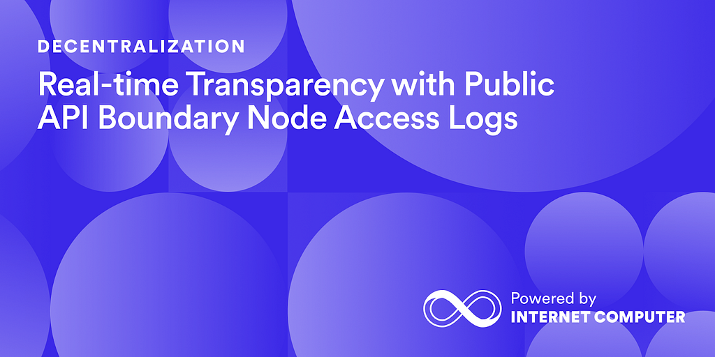 Real-time Transparency with Public API Boundary Node Access Logs