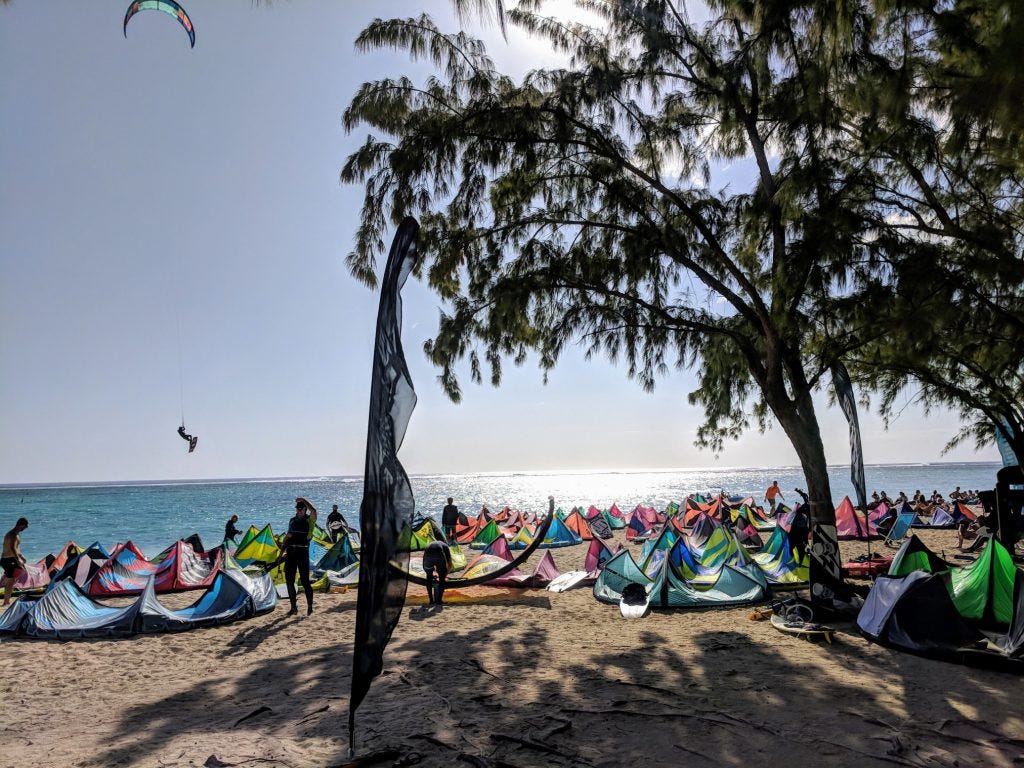 Busy day at the point, Le Morne