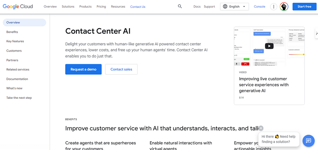 Google Contact Center AI