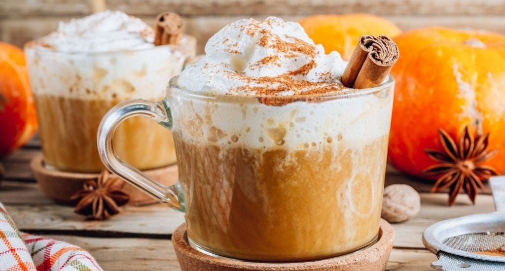 Pumpkin spice latte at holiday office party