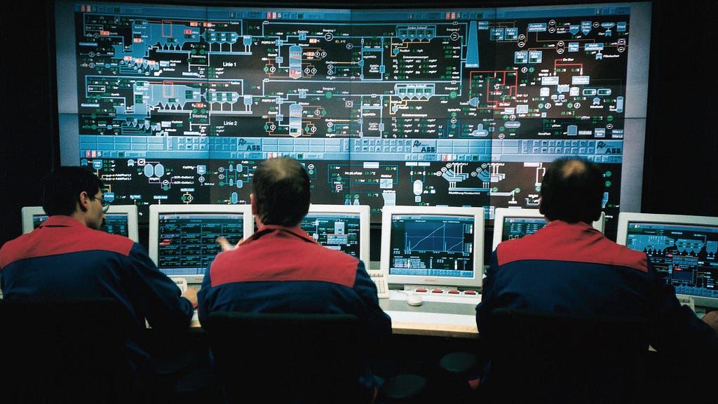 Control center of a waste incineration plant