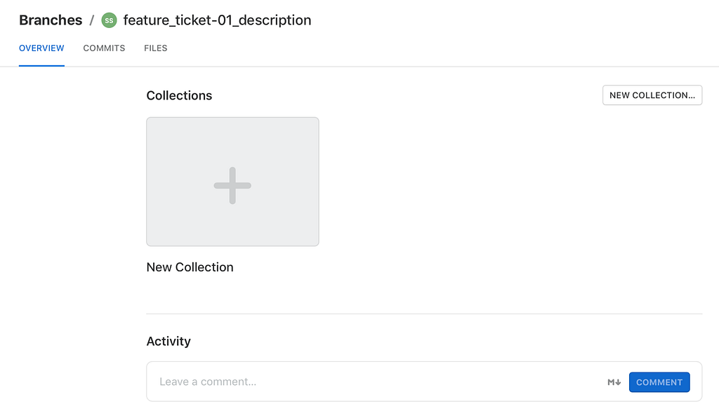 Collections in project overview section