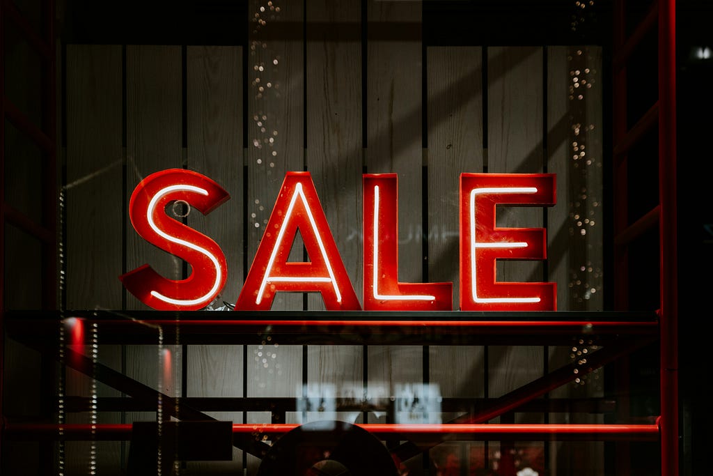 photo of a sale sign