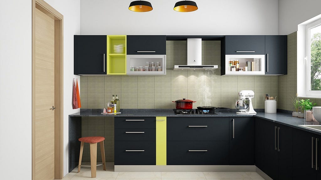 L-shaped Modular Kitchen in Delhi