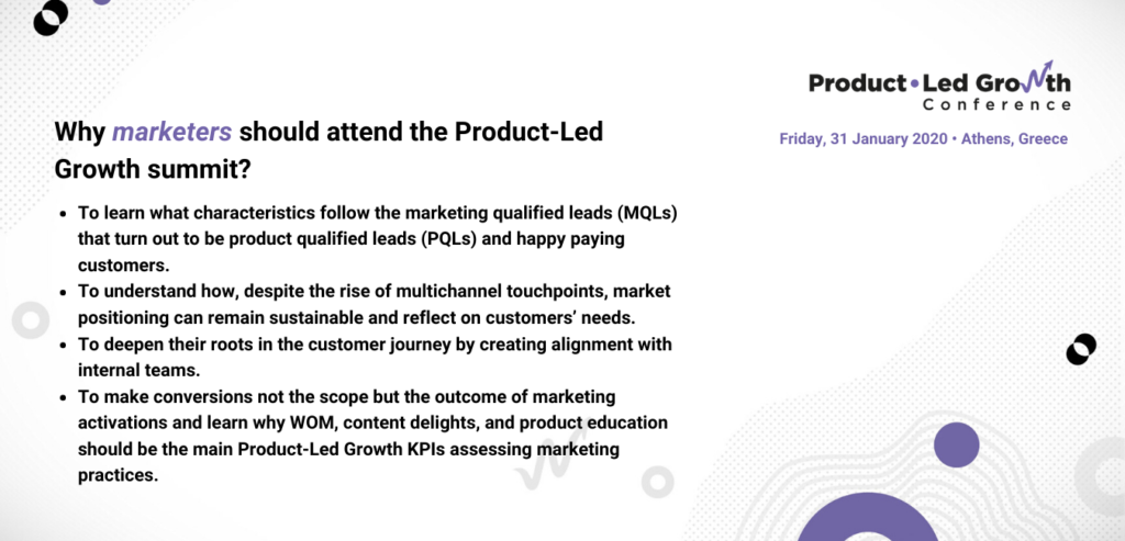 <img src=”product-led-growth-conference-marketing.png “ alt=”Product-led growth in marketing”/>