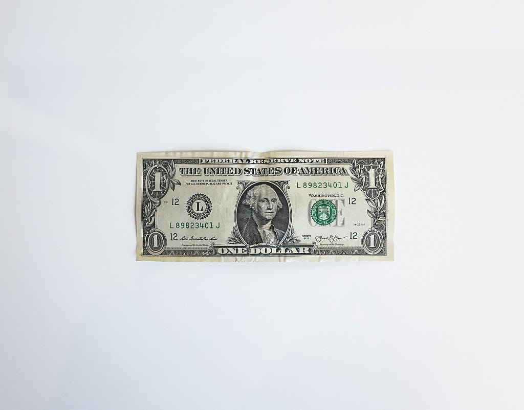 Photo of an American dollar bill.