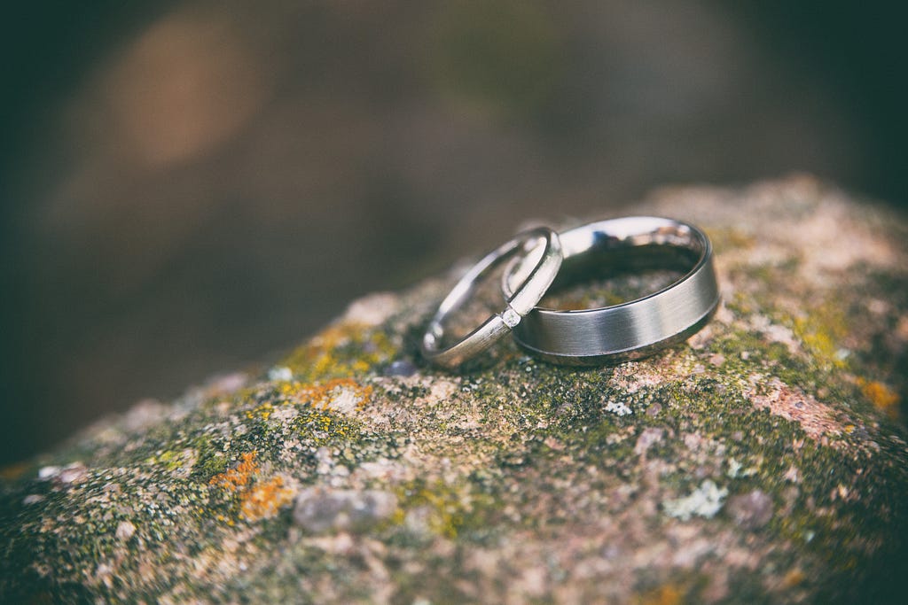 Two rings on a rock