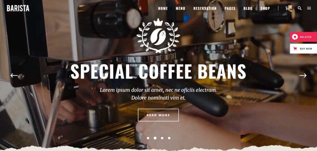 Coffee Shop WordPress Theme