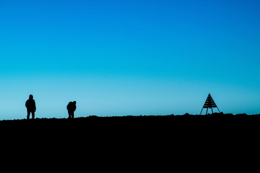 Toubkal summit, the highest peak in North Africa 4167 m