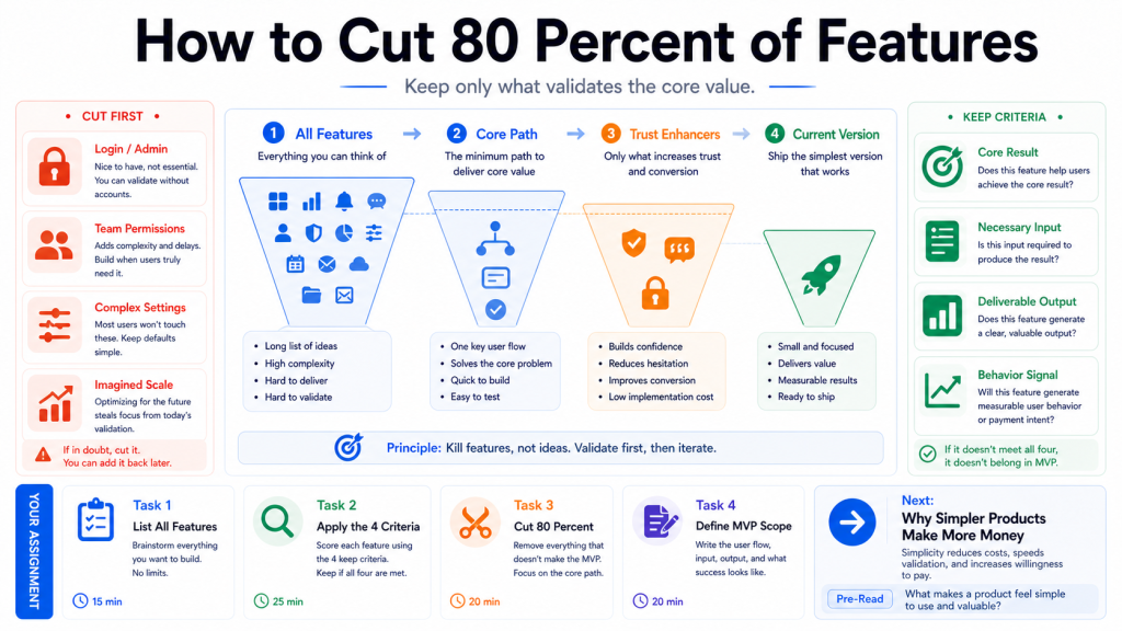 How to Cut 80 Percent of Features